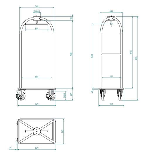 Wózek bagażowy TRANSBAG SMART BR M